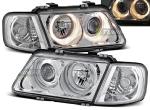 Paire de feux phares Audi A3 8L 96-00 angel eyes chrome