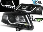 Paire de feux phares Audi A6 C6 04-08 Daylight led LTI DRL noir