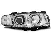 Paire de feux phares BMW serie 7 E38 98-01 angel eyes chrome