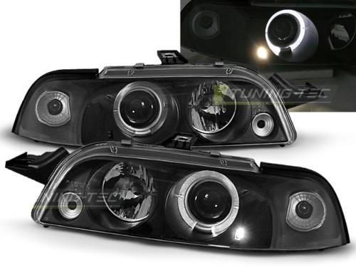 Paire de feux phares Fiat Punto 93-99 angel eyes noir