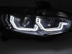 Paire de feux phares Honda Civic de 2016 a 2021 LED DRL Dyn Noir