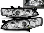 Paire de feux phares Opel Vectra B 99-02 angel eyes chrome