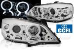 Paire de feux phares Opel Astra G 97-04 angel eyes CCFL chrome