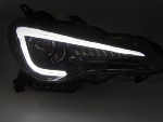 Paire de feux phares Toyota GT86 de 2012 a 2021 Daylight LED DRL DYN noir