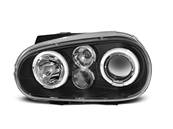 Paire de feux phares VW Golf 4 de 09/1997 a 09/2003 angel eyes noir