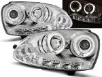 Paire de feux phares VW Golf 5 03-09 angel eyes chrome