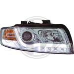 Paire Phares avant TubeLight Audi A4 8E 2000 a 2004 Chrome led