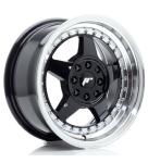 Jante JAPAN RACING JR6 15" x 7" ET 25 4x100 4x108 Gloss Black Machined Lip