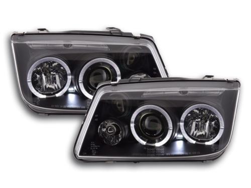 Paire de feux phares Angel Eyes VW Bora 1J 98-05 Noir