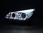 Paire de feux phares Angel Eyes BMW Serie 5 E60/E61 de 03 a 07 chrome