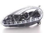 Paire de feux phares Daylight Led Fiat Grande Punto 08-12 Chrome