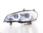 Paire de feux phares Xenon Daylight Led DRL BMW X5 E70 06-10 Chrome