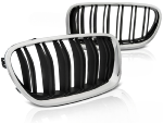 Grilles calandre BMW serie 5 F10/F11 de 2010 a 2016 Chrome noir