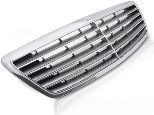 Grille calandre Mercedes classe S W220 de 2002 a 2005 chrome Carbon