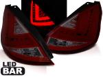 Paire de feux arriere Ford Fiesta MK7 12-16 LED BAR rouge fume