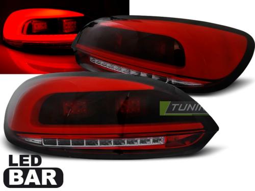 Paire de feux arriere VW Scirocco 3 08-14 LED BAR rouge fume