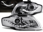 Paire de feux phares Audi A4 B7 de 2004 a 2008 Daylight led chrome