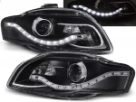 Paire de feux phares Audi A4 B7 de 2004 a 2008 Daylight led noir