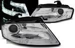 Paire de feux phares Audi A4 B8 08-11 Daylight DRL led chrome