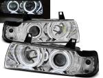 Paire Feux Phares BMW serie 3 E36 Berline 90-99 angel eyes CCFL chrome