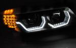 Paire de phares avant BMW E90/E91 de 2005 a 2008 Angel eyes 3D led noir