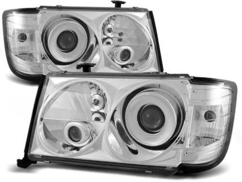 Paire de feux phares Mercedes classe E W124 85-93 design chrome
