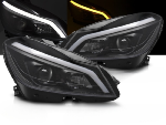 Paire de Phares Mercedes W204 de 2011 a 2014 LED LTI DRL Dynamique Noir