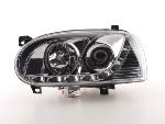 Paire de feux phares Daylight led DRL VW Golf 3 de 1991 a 1997 chrome