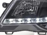 Paire de feux phares Daylight led DRL VW Polo 9N3 05-09 Noir