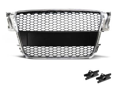 Grille de calandre pour Audi A5 2007 a 2011 chrome noir Sport style