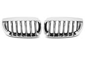 Paire de grilles de calandre BMW X3 E83 04-06 chrome