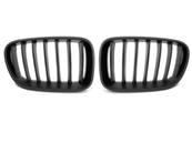 Paire de grilles de calandre BMW X3 F25 de 2010 a 07/2014 Noir mat