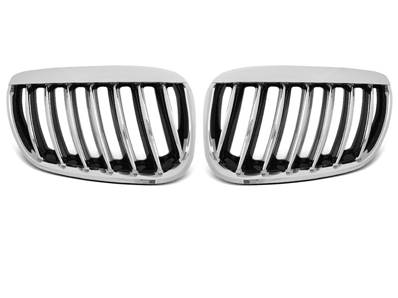 Paire de grilles de calandre BMW X5 E53 de 2004 a 2006 Chrome