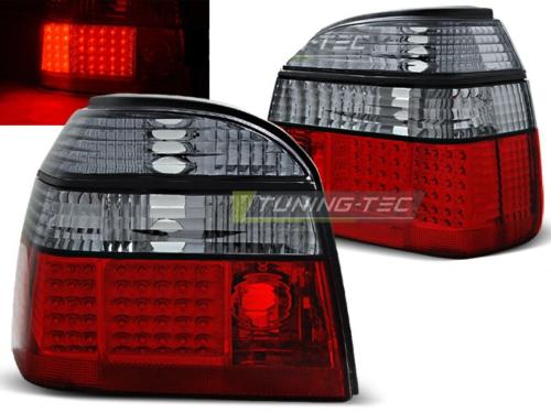 Paire de feux arriere VW Golf 3 91-97 rouge fume led