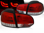 Paire de feux arriere VW Golf 6 de 2008 a 2012 LED BAR rouge blanc