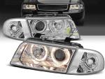 Paire de feux phares Audi A4 94-98 Angel eyes chrome