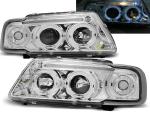 Paire de feux phares Audi A3 8L 96-00 angel eyes chrome