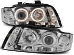 Paire de feux phares Audi A4 00-04 angel eyes chrome