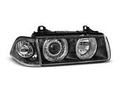 Paire Feux Phares BMW serie 3 E36 Berline de 1990 a 1999 angel eyes noir