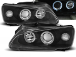 Paire de feux phares Peugeot 106 de 08/1996 a 2003 angel eyes noir