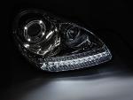 Paire de feux phares Porsche Cayenne 02-06 Daylight led xenon chrome