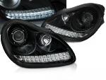 Paire de feux phares Porsche Cayenne 02-06 Daylight led xenon noir