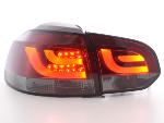 Paire feux arrire VW Golf 6 1K 2008 a 2012 Rouge Fume Led