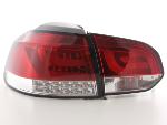 Paire feux arrière VW Golf 6 1K 2008 a 2012 Rouge Led Cligno Led