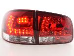 Paire feux arrière VW Touareg 7L 2003 a 2009 Rouge Chrome Led