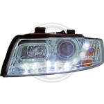 Paire Phares avant Daylight Audi A4 8E 2000 a 2004 Chrome led