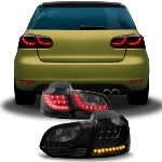 Paire de feux arriere VW Golf 6 de 2008 a 2012 noir led