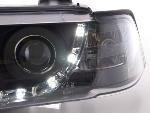 Paire de feux phares Daylight Led DRL BMW serie 3 E36 Coupe 92-99 Noir