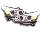 Paire de feux phares Angel Eyes BMW Serie 5 E60/E61 de 03 a 07 chrome