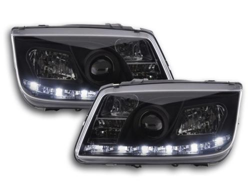 Paire de feux phares Daylight led DRL VW Bora de 1998 a 2005 Noir